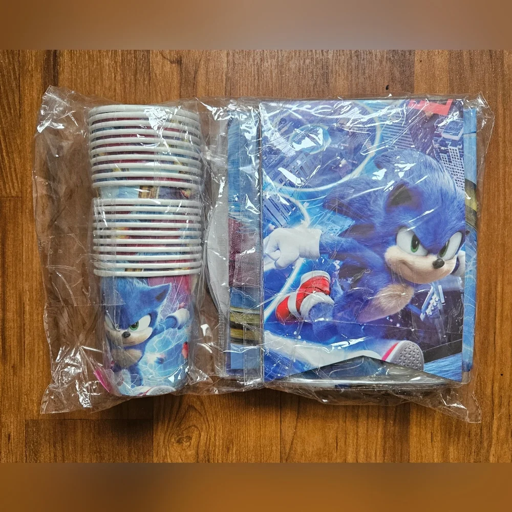 New Sonic the Hedgehog Party Supplies Set - Blue
